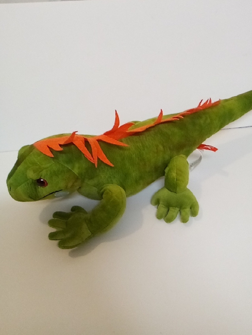 WILD REPUBLIC Green Plush Iguana with Orange Crest 24 "